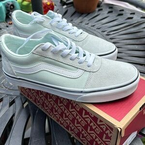 Suede Canvas Vans Mint Green